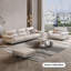Canapé modulaire kaki en cuir véritable-235175761