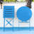 Iron Table And Folding Chair Set, 2 - Person Round Outdoor Dining Set-216455094
