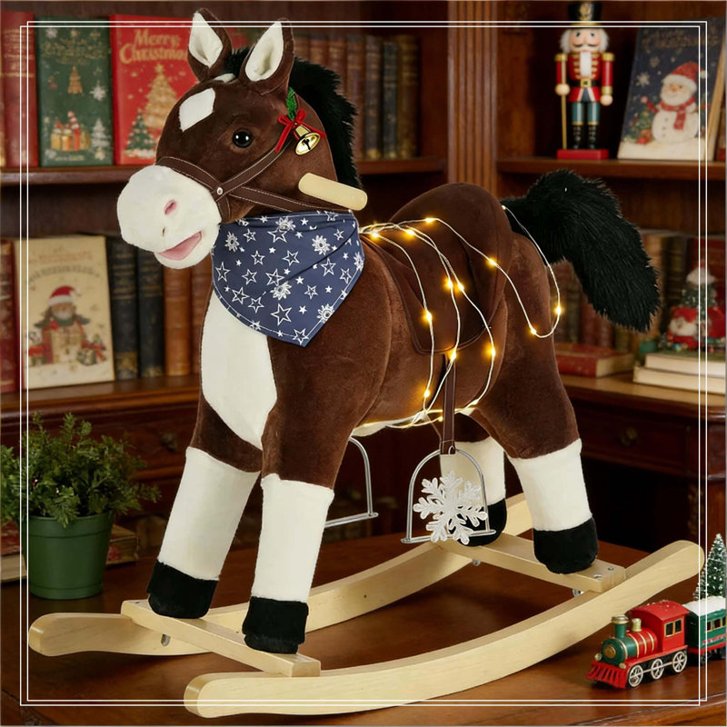 Cheval à cheval avec sons réalistes, cheval à bascule