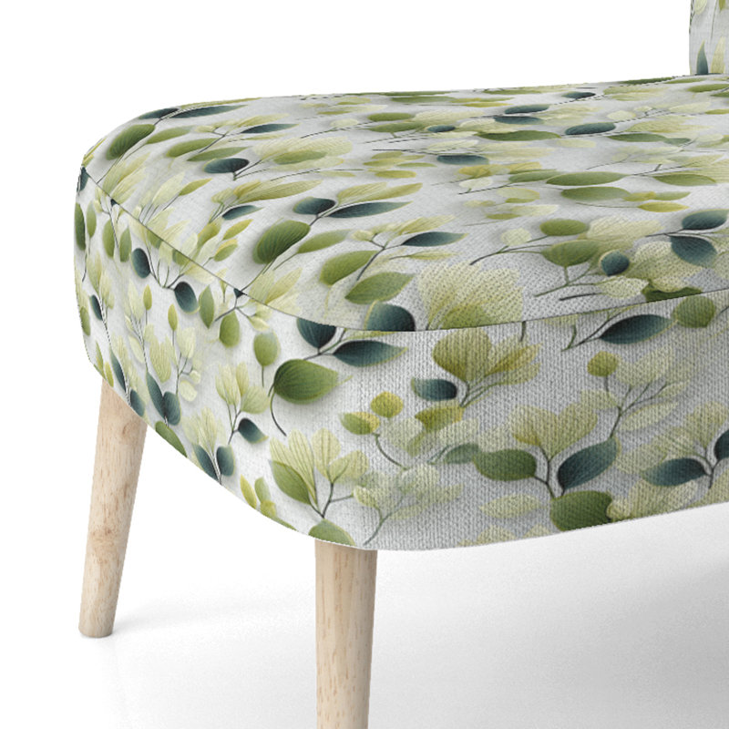 Chaise d'appoint rembourrée moderne A, Douces teintes botaniques