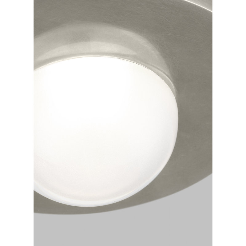 Ebell 1 - Light LED Flush Mount, Antique Nickel