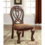 Ensemble de 2 chaises d'appoint formelles et majestueuses en bois massif et cerise