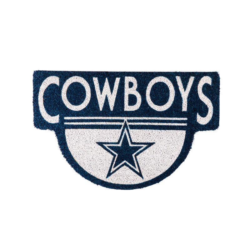 NFL Shaped Coir Outdoor Welcome Mat, Cowboy