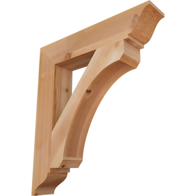 Support en bois rustique traditionnel BKTLEC01, Cèdre rouge de l'Ouest (lisse), H 36 po x l 5,5 po x P 32 po