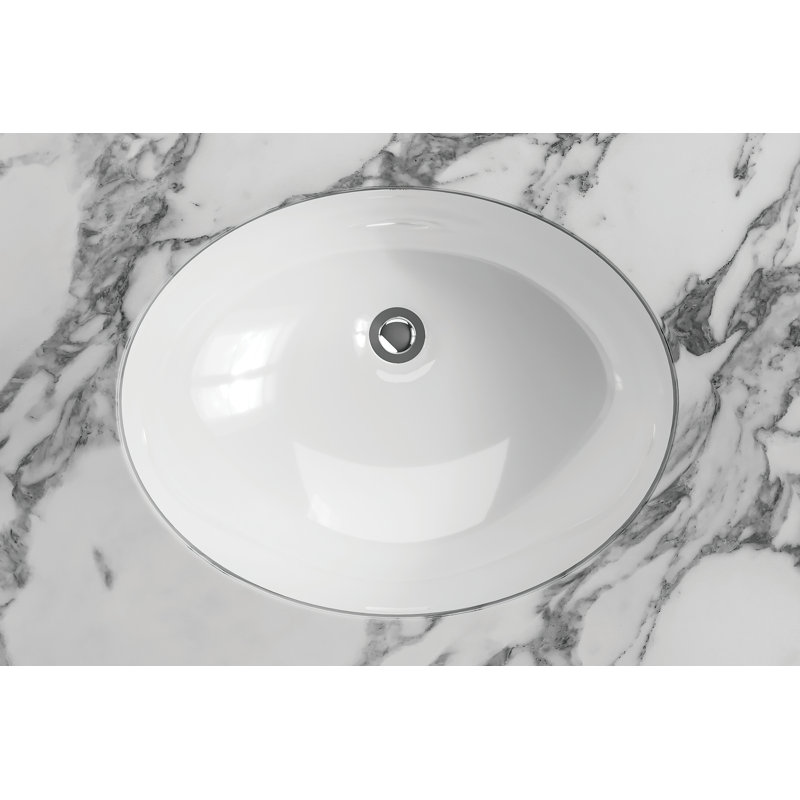 Eirene 22" x 17" Undermount Oval Lavatory Sink