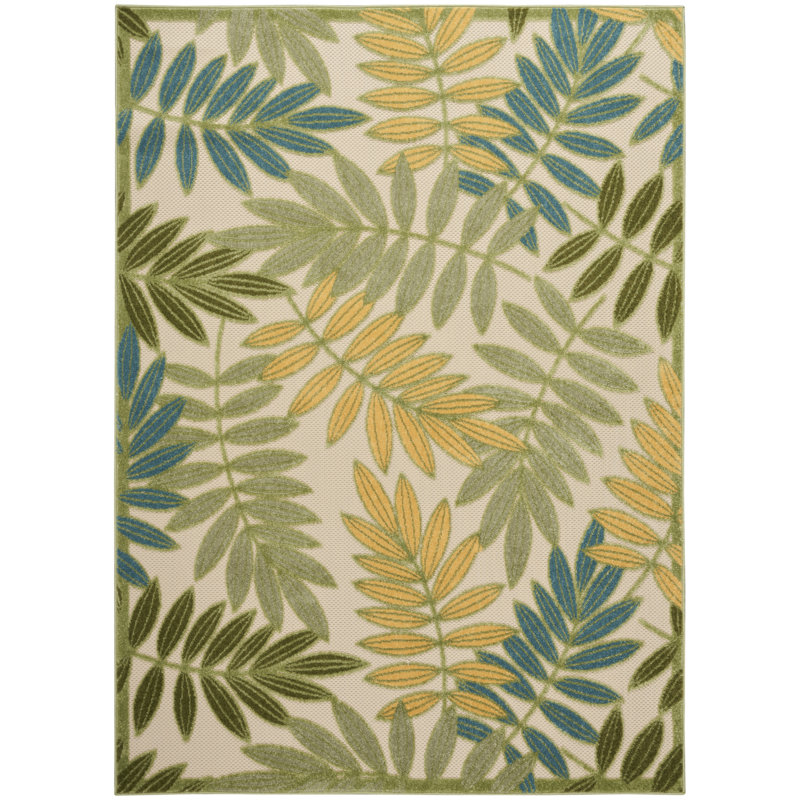 Ameir Floral Indoor/Outdoor Area Rug, Rectangle 6' x 9'