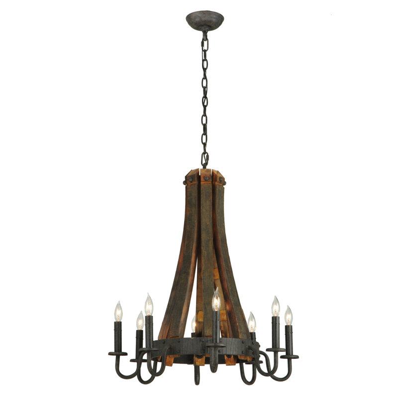 Greenbriar Oak 8 - Light Chandelier
