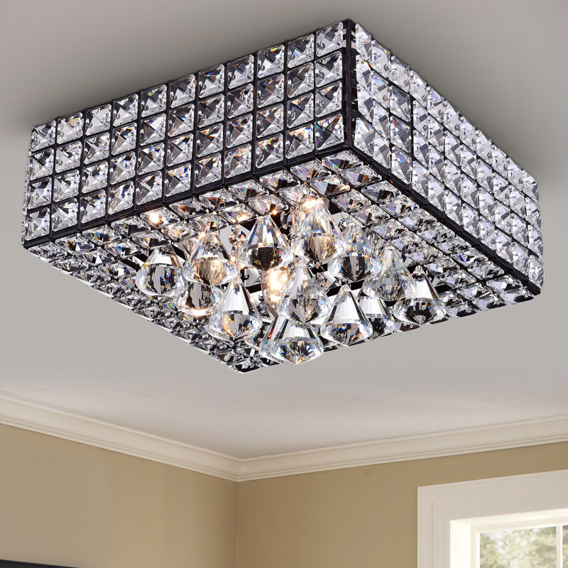 Plafonnier encastré carré 4 lumières 11,5 po Thora