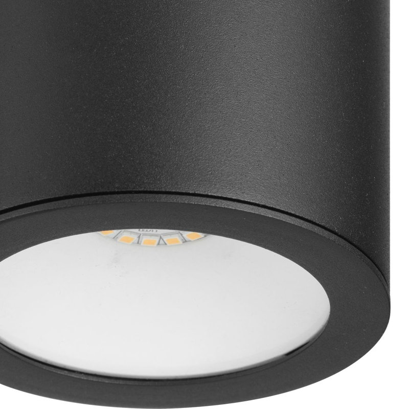 Arimentha Aluminum LED Flush Mount, Black