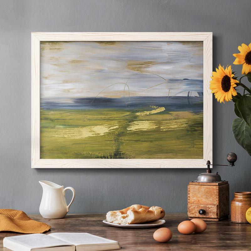 Ciel et terre II - Toile tendue avec châssis rustique, Blanc, H 14 po x l 20 po