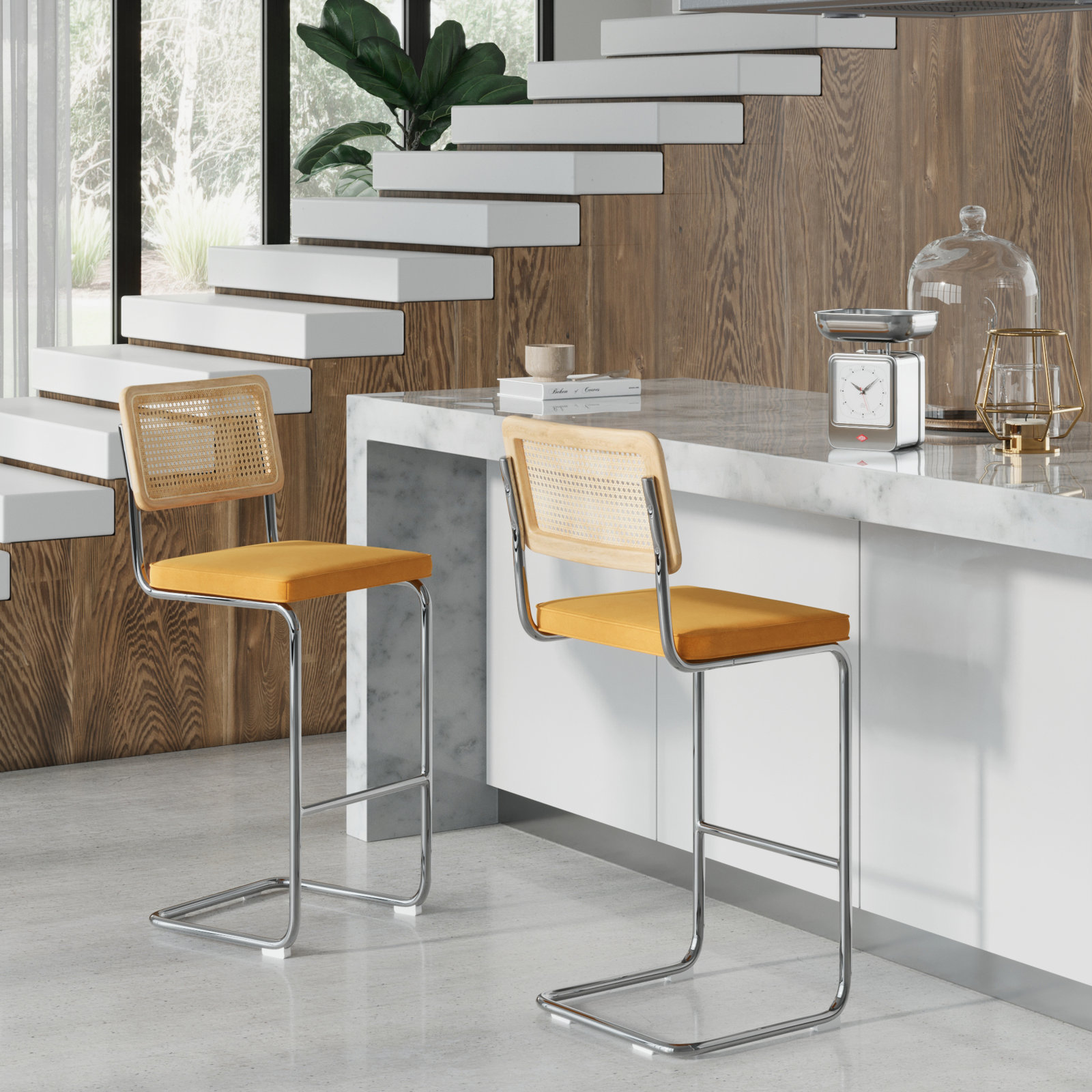 Walsh Bar and Counter Stool, Cognac, Bar Stool (29” Seat Height)