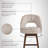 Watanabe Solid Wood Upholstered Counter Height Or Bar Height Swivel Barstool With Fabric Seat-164349858-164349859