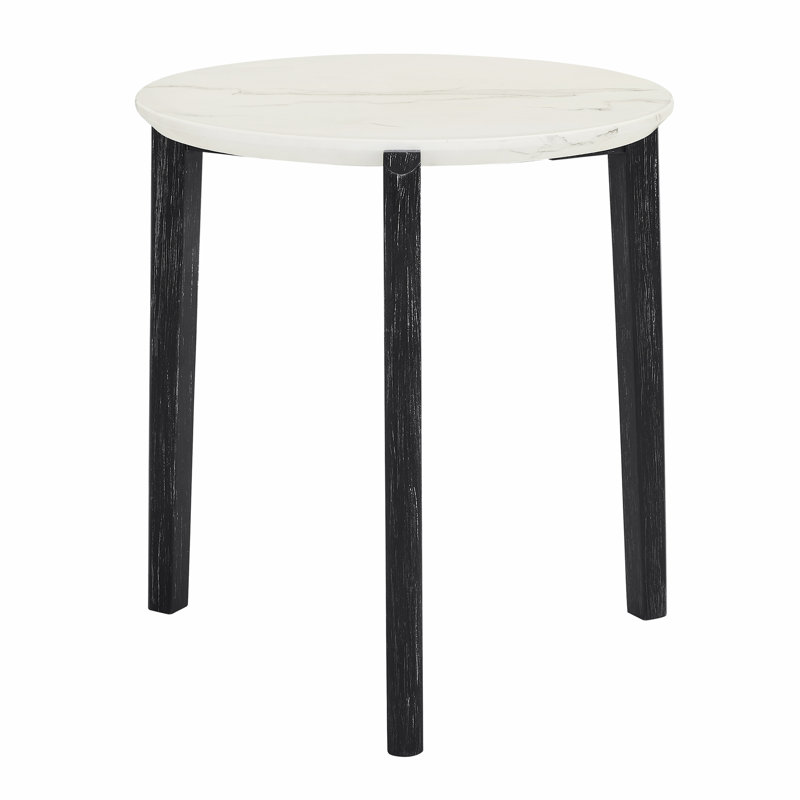 Small Round Coffee Table, White