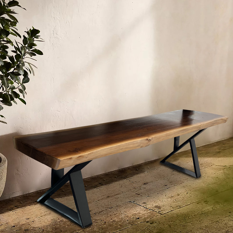 Banc de jardin Bigler, H 18 po x l 47,2 po x P 13,8 po
