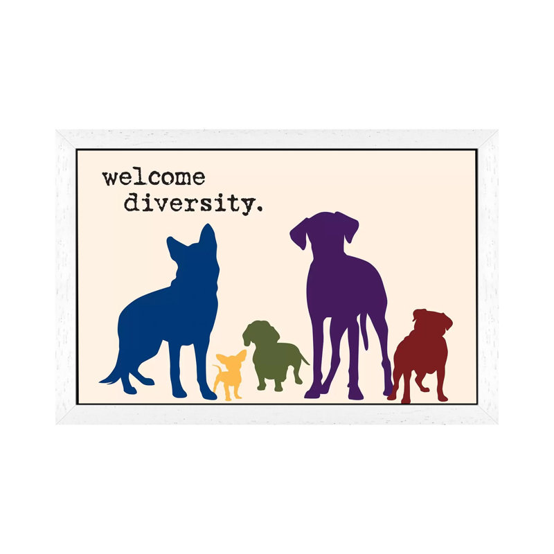 Diversity - Floater Frame Print on Canvas, 101.6 cm H x 66.04 cm W, White Framed