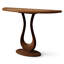 Console en bois massif brun noisette-1849238803