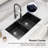 33'' L Double Bowl Quartz Kitchen Sink-100970251