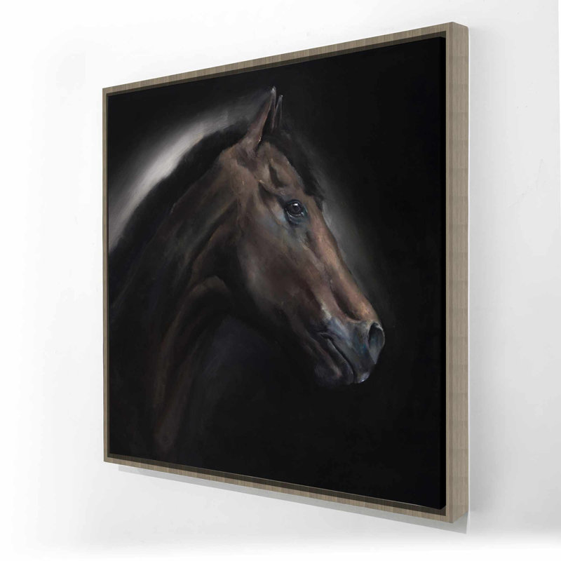 «Loneliness Horse», toile rustique encadrée