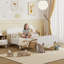Lit pour tout-petit, cadre de lit pour enfant avec rails latéraux de sécurité pour fille, blanc