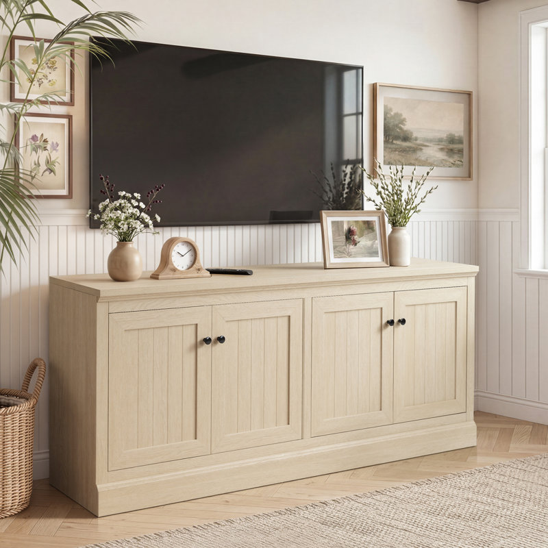 TV Stand for TVs up to 78", Natural