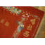 Magnificent Red Background Color With Some Details About Chinese Culture Antique Silk Embroidery Rug Round 8'9"