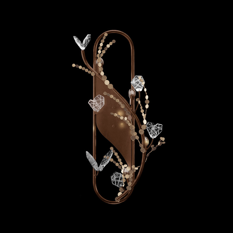 Volare 26"H LSF Sconce, Brushed Bronze