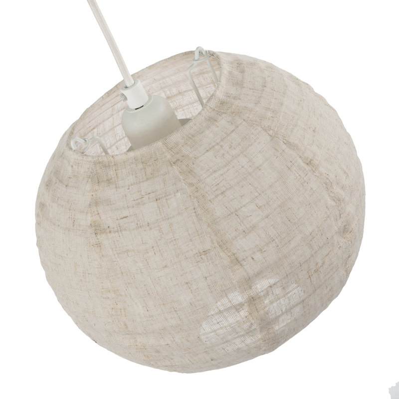 20 cm H Round Fabric Pendant Shade ( No Direct Attachment Method ) in Beige