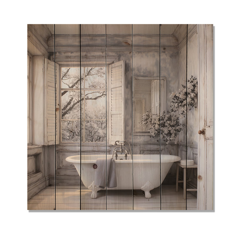 Impression sur bois naturel Sheadon Farmhouse Charm II, H 15 po x l 15 po x P 0,78 po