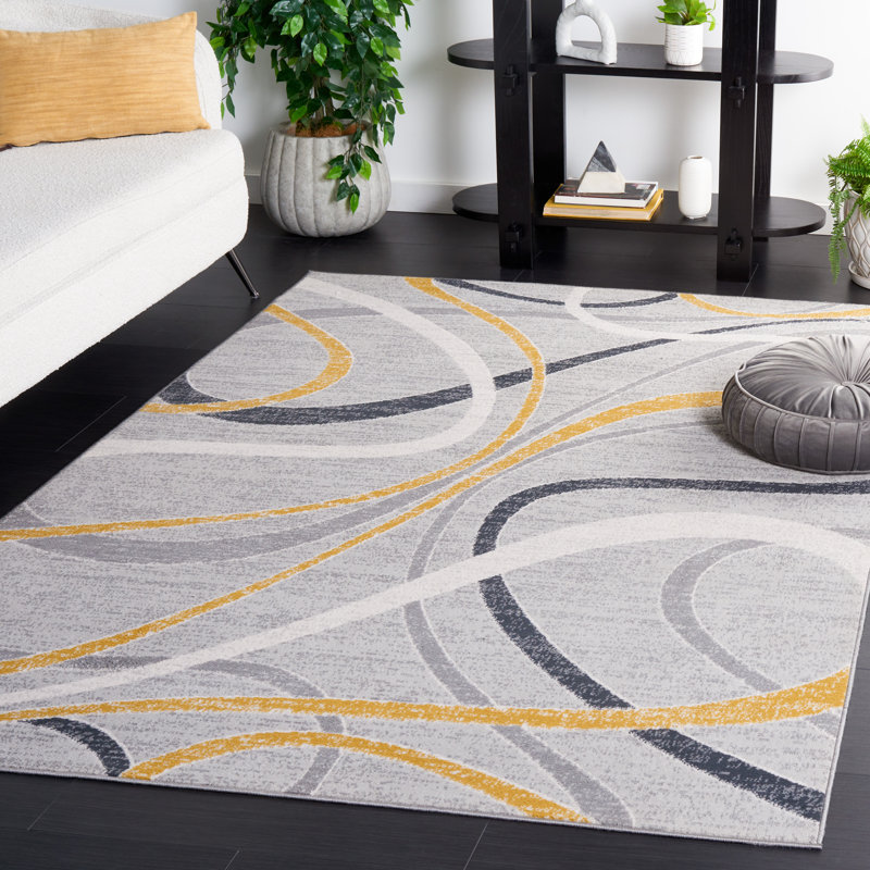 Henrieke Performance Abstract Rug, Rectangle 5'3" x 7'6"