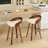 Riggan Faux Leather Upholstered Swivel Bar Stools-671769630