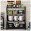 Support de rangement robuste pour tablettes de garage 4000LBS - H 69 po Étagère industrielle réglable en métal pour garage, entrepôt, noir