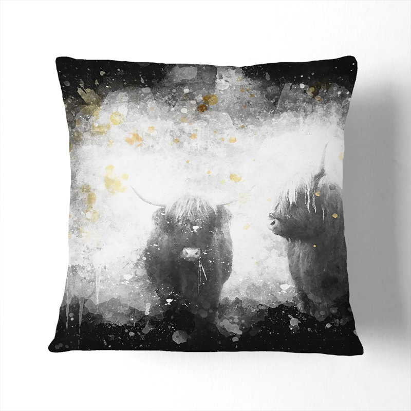 Square Throw Cushion, Black, 40cm H x 40cm W x 15cm D