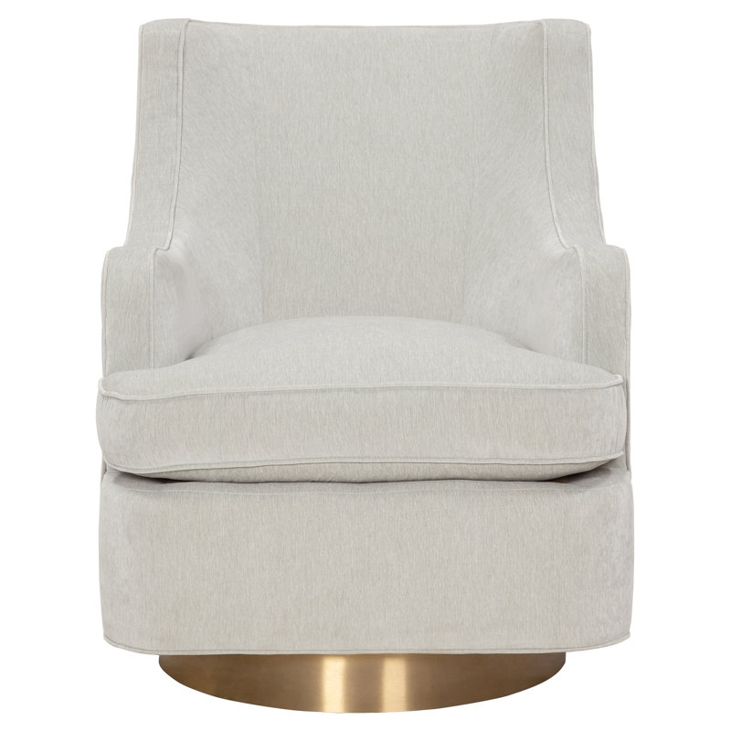 Libby Langdon Swivel Barrel Chair, Sand (9508 05), Walnut