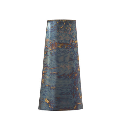 Flamed Vase With Gold Trim