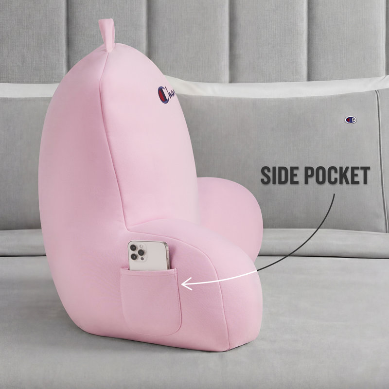 Champion Jersey Backrest Pillows, Pink, 34" x 20" x 18"