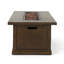 Foyer rectangulaire - 50 000 BTU (motif en bois brun, l 56,10 po x P 26,10 po x H 19,10 po)
