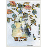 Flowers In Pot Giclee On Canvas by Jill Krasner