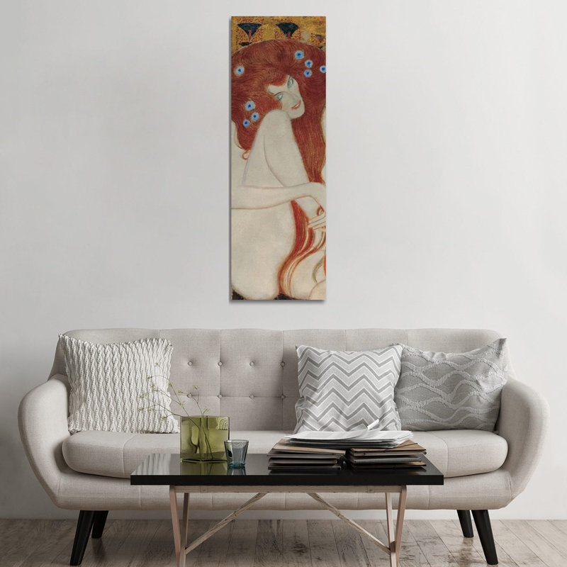 Beethoven Frieze, Rectangle Detail by Gustav Klimt - Wrapped Canvas Panoramic Print, 152.4 cm H x 50.8 cm W x 1.91 cm D