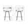 Drees Swivel Upholstered Counter & Bar Stool with Wood Backrest