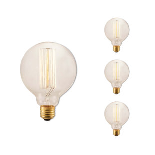 40 Watt, G30 Incandescent, Dimmable Light Bulb, (2200K) E26/Medium (Standard) Base (Set of 4)