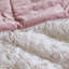 Ensemble de 2 mini édredons en fausse fourrure à poils longs pour lit simple / simple TG rose / blanc-117539032-117539034