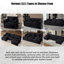 Surdimensionné confortable avec revêtement en chenille mobile. Salon, noir, coussins à double couche pour la détente, fauteuil inclinable noir. Siège profond, assise confortable-692229143