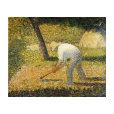 «Paysan à la houe» par Georges Seurat - Impression giclée