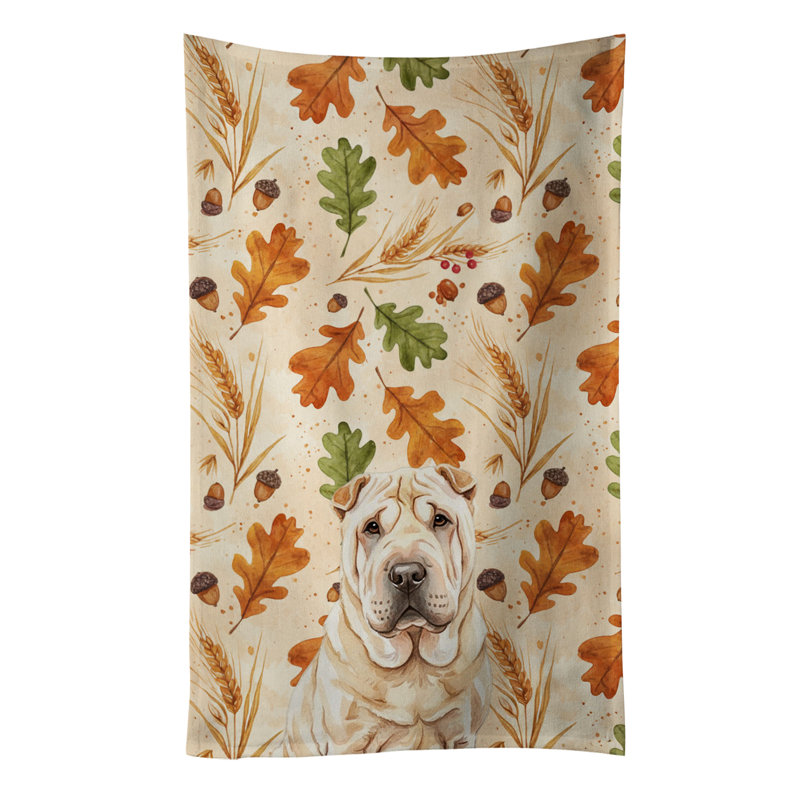 Serviette de cuisine tricolore Sheltie, Shar Pei