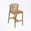 Ensemble de 2 chaises sans accoudoirs en bois avec coussin moelleux