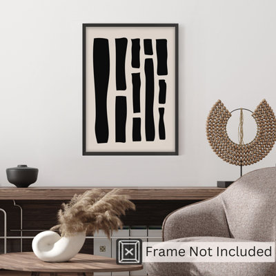 «Abstract Abstract Lines III», reproduction d'art moderne sans cadre Mid-Century