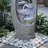 Modern Outdoor Water Fountain With LED Lights – Tiered Resin Stone-Look Garden & Patio Water Feature