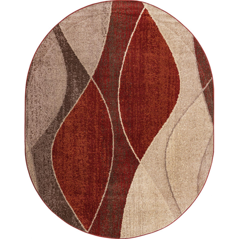 Tapis géométrique Alair, Ovale 5 pi 3 po x 8 pi
