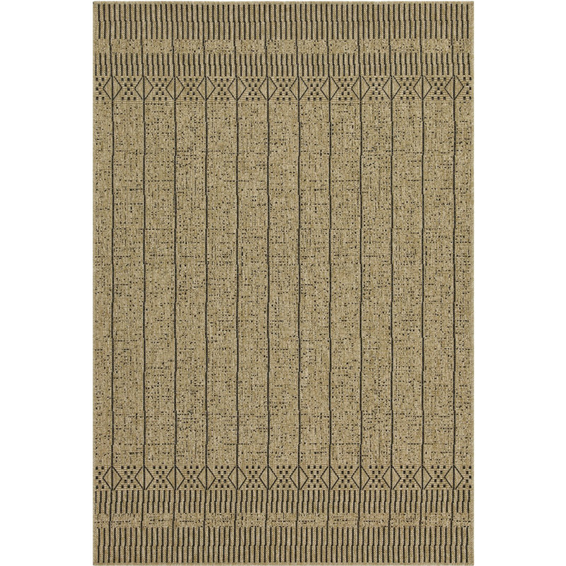 Earth Collection Rug - 7 Ft. 10 In. X 3 Jute/Black, Indoor Outdoor, Stain , Teenager Area Jute/Black For & Under Furniture