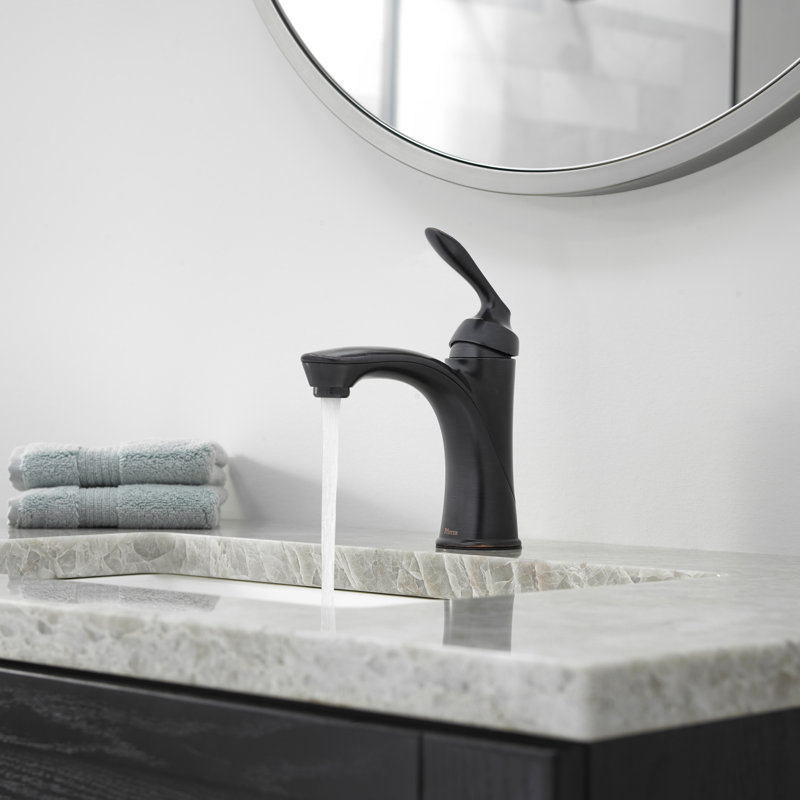 Avalon Single Hole Bathroom Faucet with Drain Assembly, Tuscan Bronze